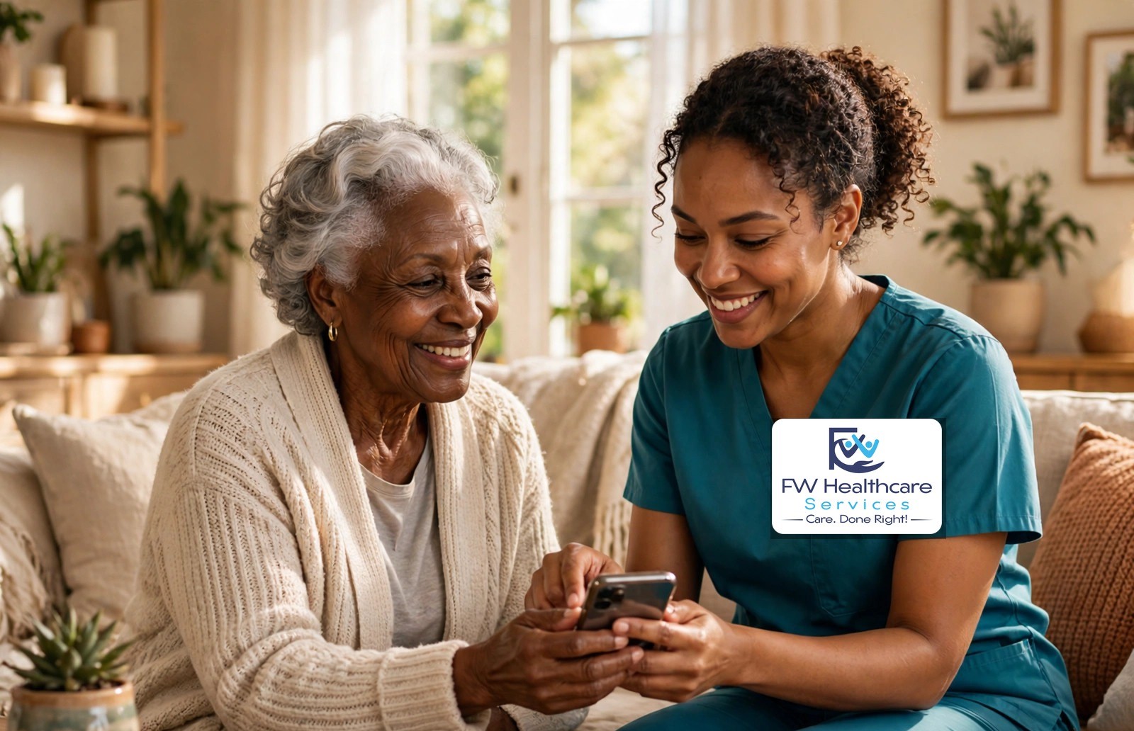 FW Healthcare caregiver with a senior